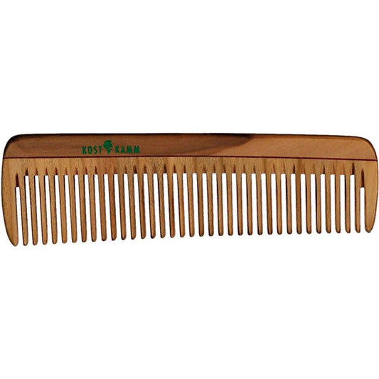 Kostkamm pocket comb wood coarse, 14 cm