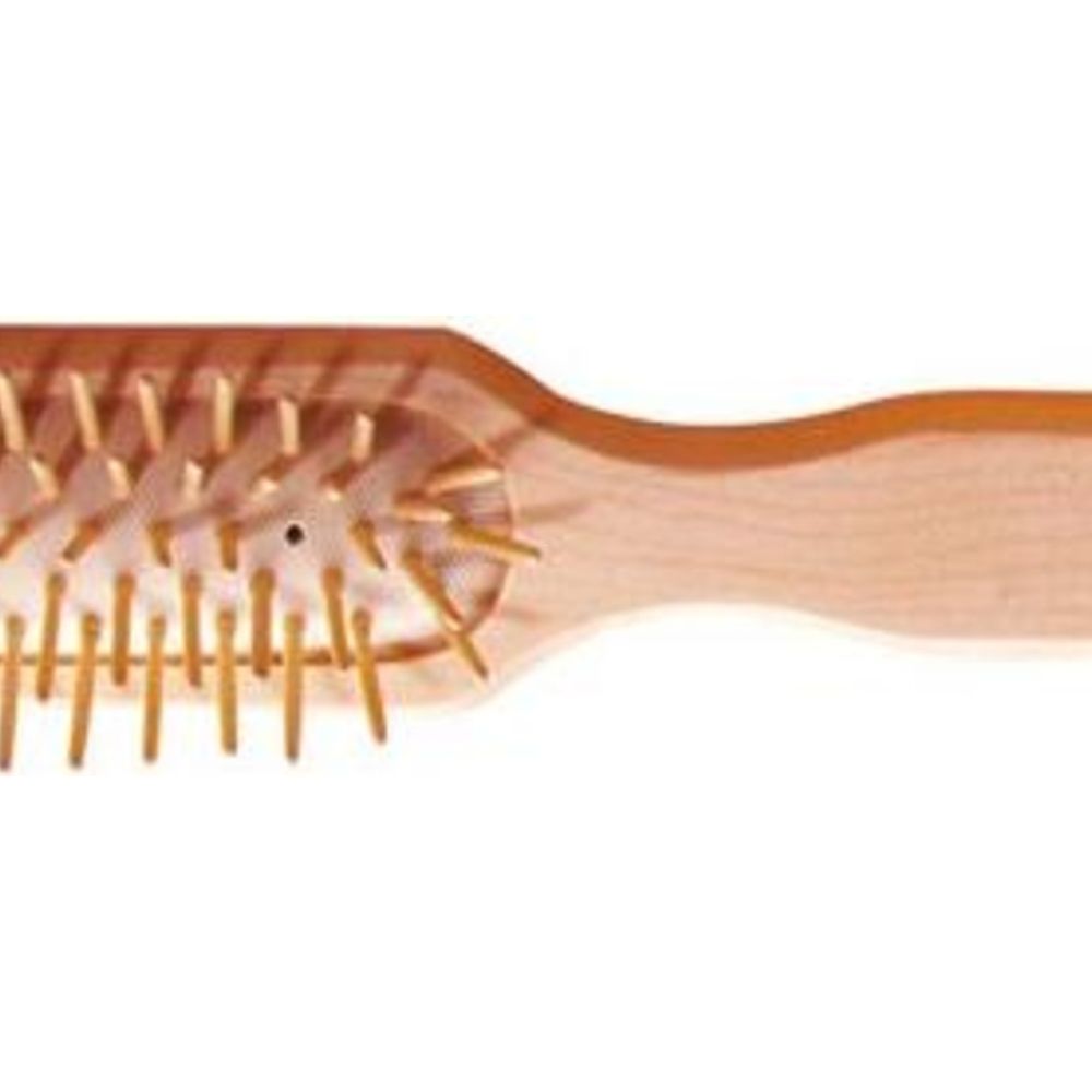 Kostkamm wooden brush beech, straight wooden knobs, 21.5 cm