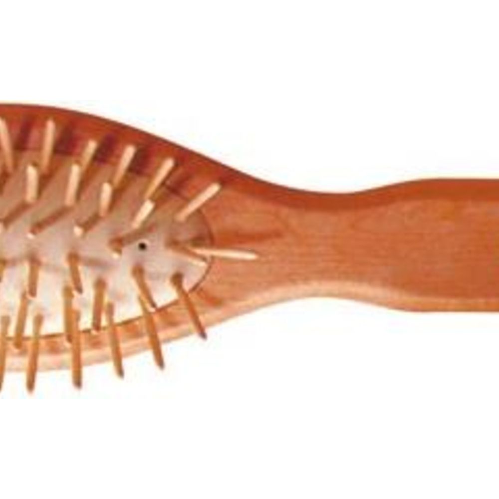 Kostkamm wooden brush beech, straight wooden knobs, 17.5 cm