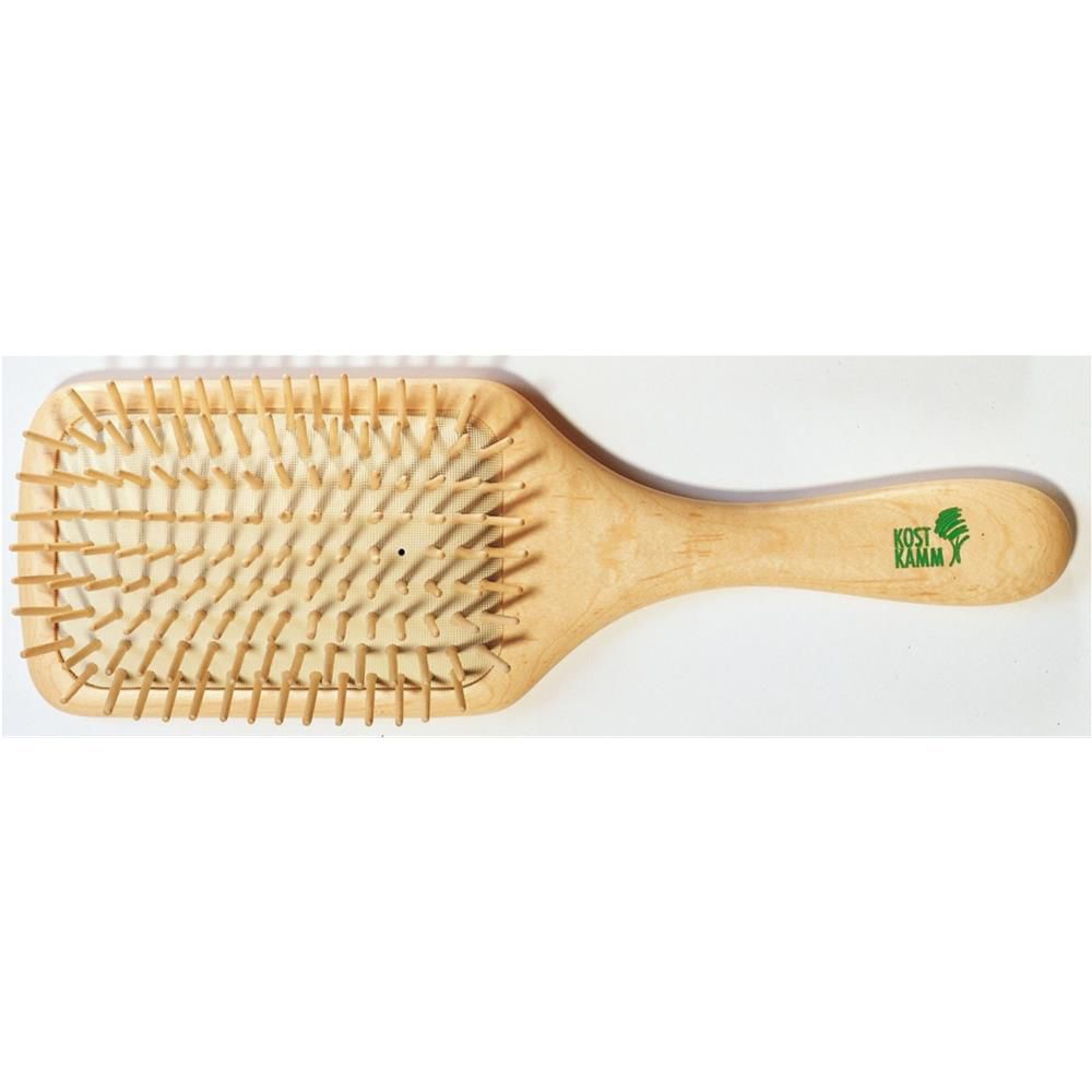 Kostkamm wooden brush Paddle-Brush beech, 25.5 cm