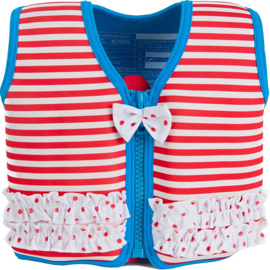Konfidence children's life jacket red stripes, 18-36 months, multi-coloured