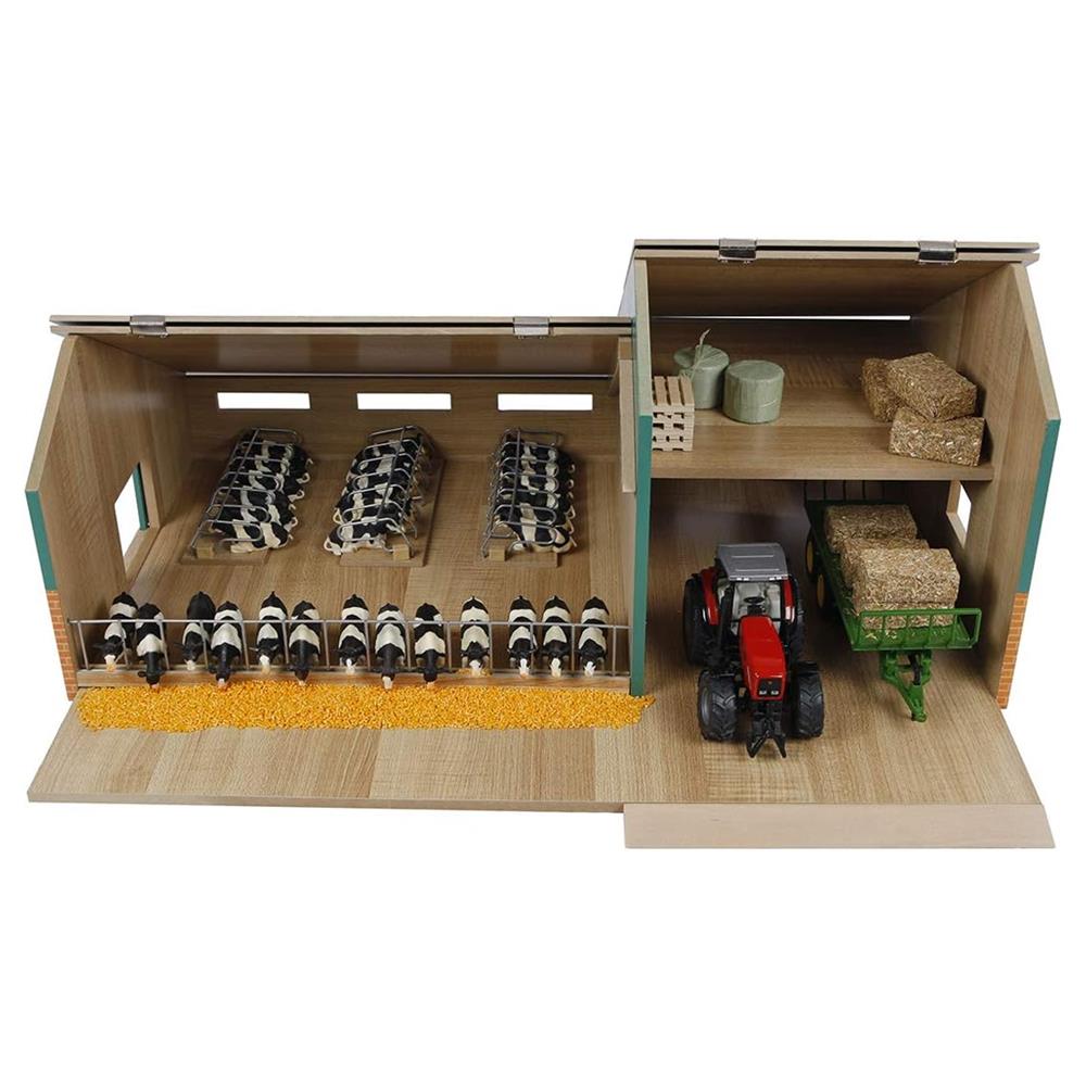 1:32 Stall mit Schuppen, 55 x 72 x 32 cm