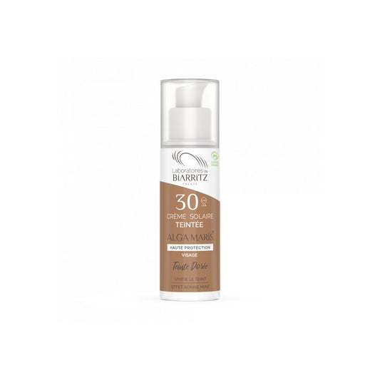 Laboratoires de Biarritz Alga Maris Sunscreen Face Tinted Golden Brown SPF30, 50 ml