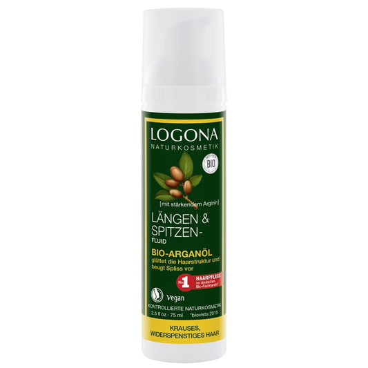 Logona Lengths&amp;Tips Fluid Organic Argan Oil, 75 ml