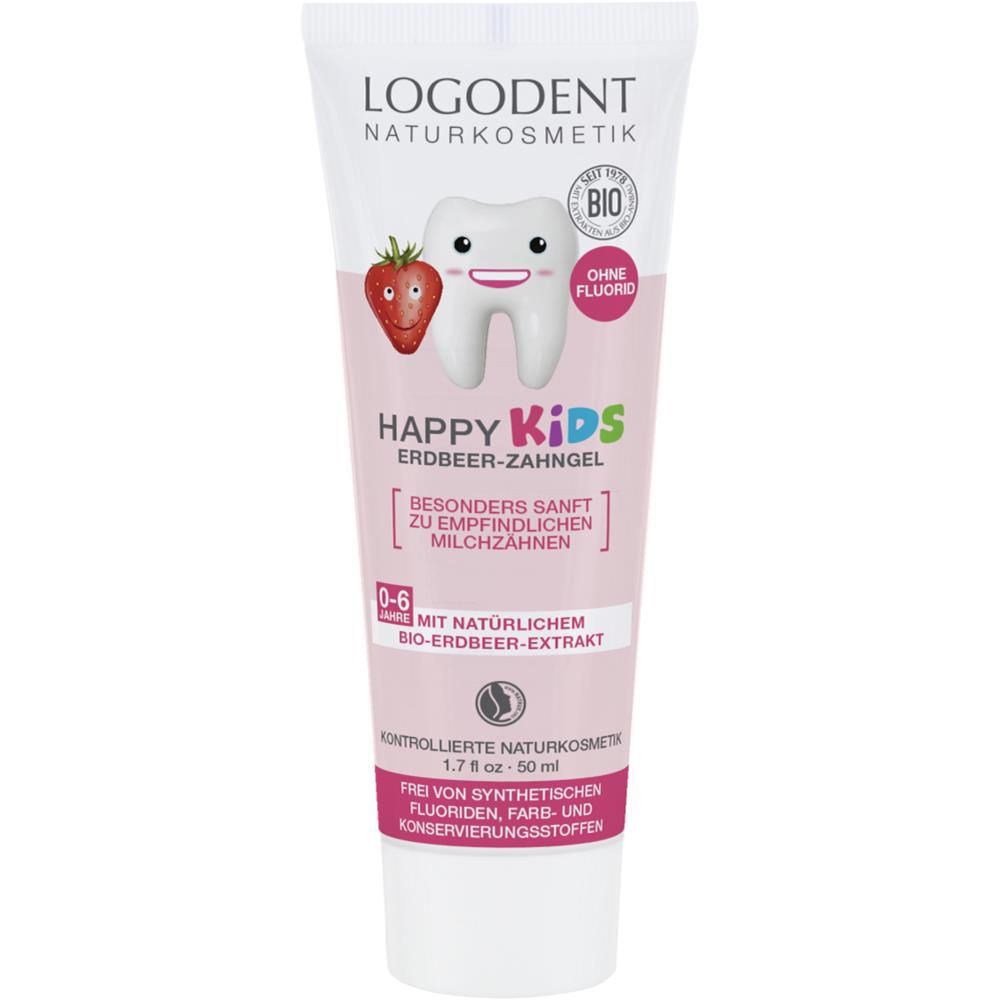 Logona Zahngel Happy Kids Erdbeer, 50 ml