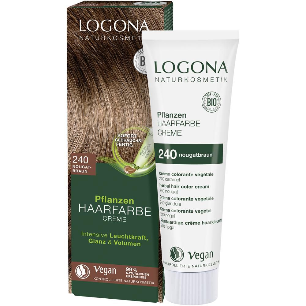 Logona herbal hair colour cream, 240 nougat brown, 150 ml