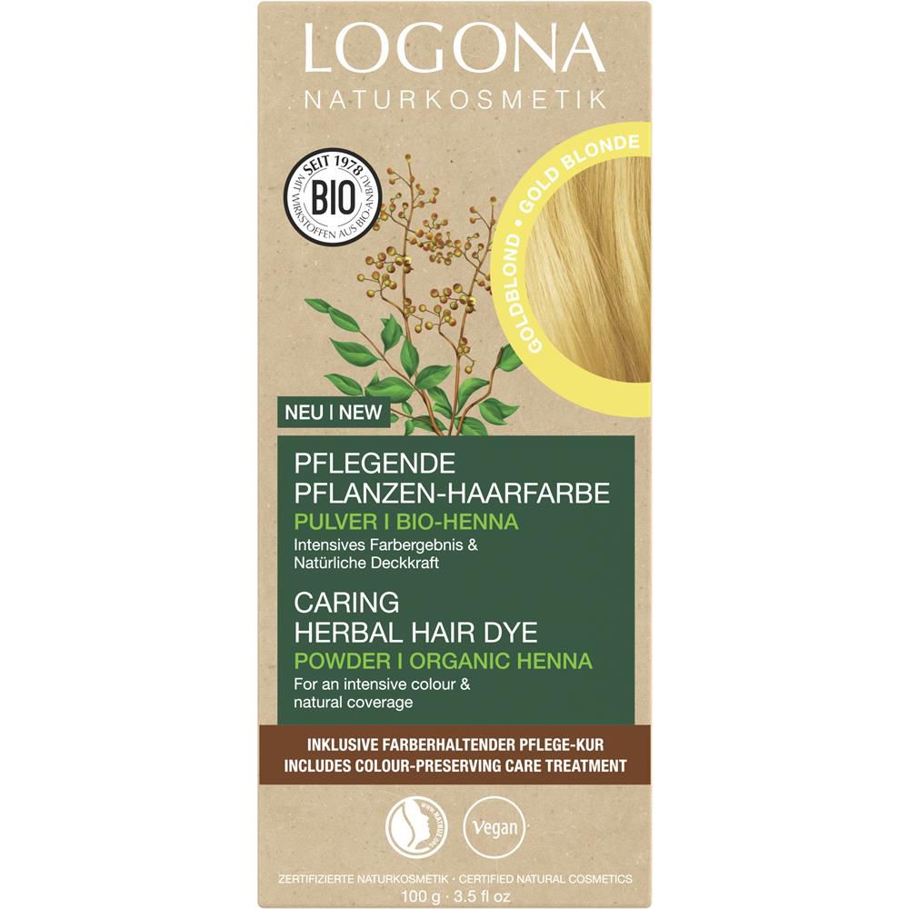 Poudre colorante végétale Logona - blond doré, 100 g