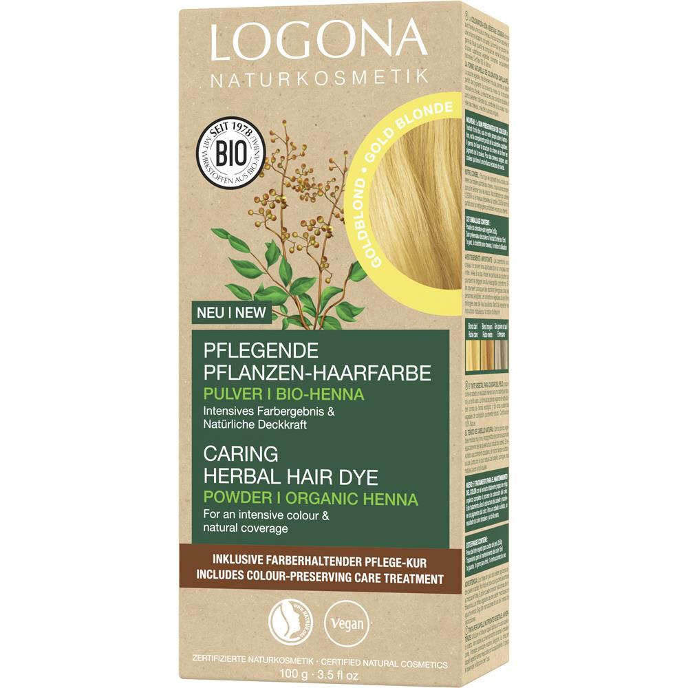 Poudre colorante végétale Logona - blond doré, 100 g