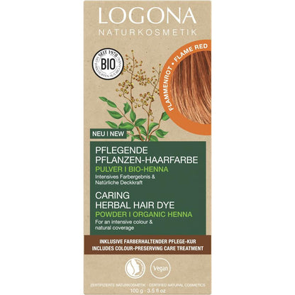 Logona Herbal Hair Color Powder - Flame Red, 100 g