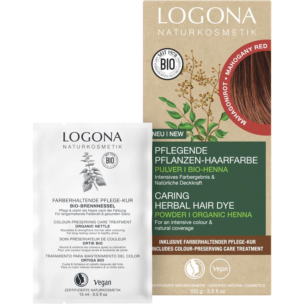 Logona Herbal Hair Color Powder - Mahogany Red, 100 g
