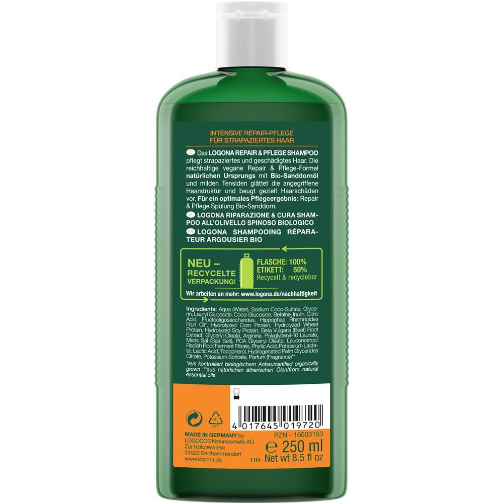 Logona Shampoo Sea Buckthorn Repair&amp;Care, 250 ml