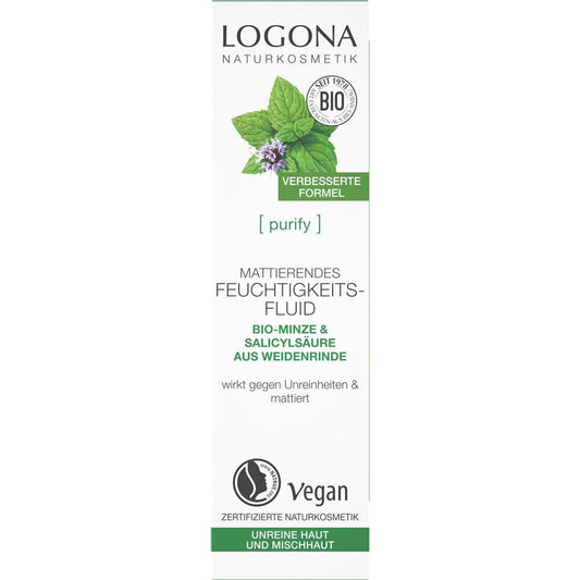 Logona Minze Feuchtigkeitsfluid Mattierende, 30 ml