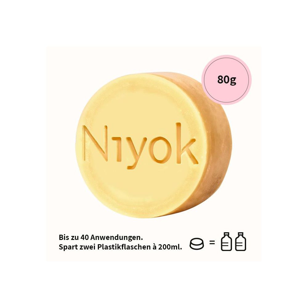 Niyok Soft shampoing + après-shampooing solide, Blossom, 80 g
