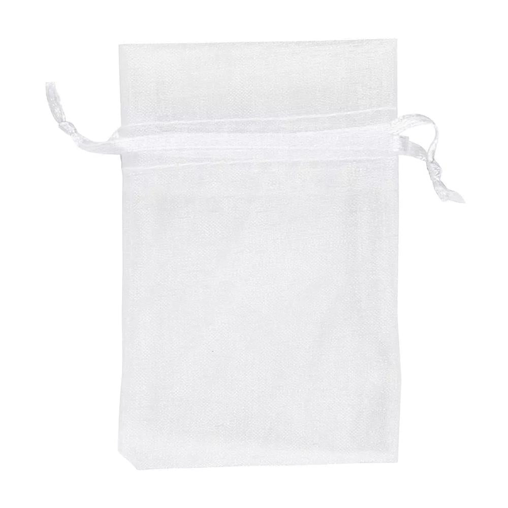 Organzabeutel 10 Stück, weiss, 9x7 cm