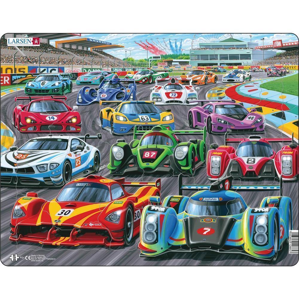 Larsen Puzzle Racing Car, 38 pieces