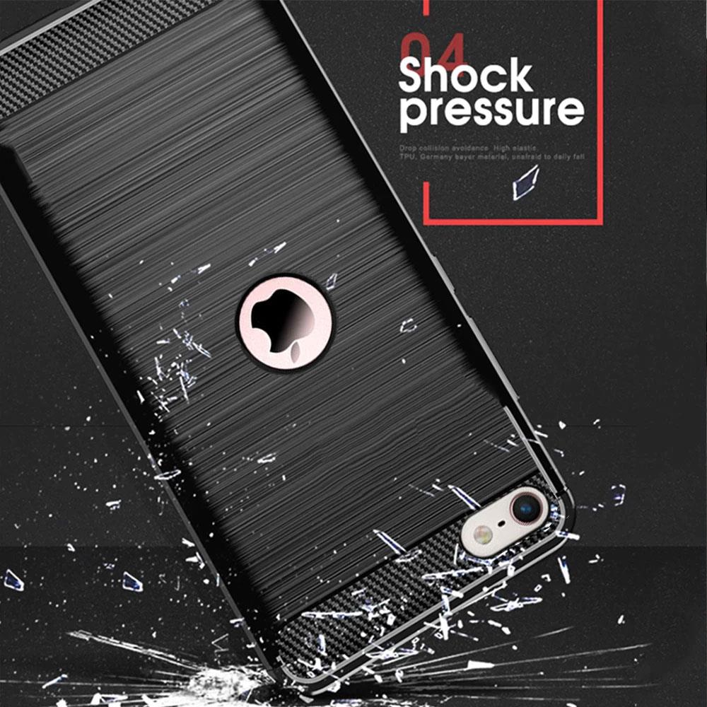 iPhone SE 2020 Carbonix Silicone Case, black
