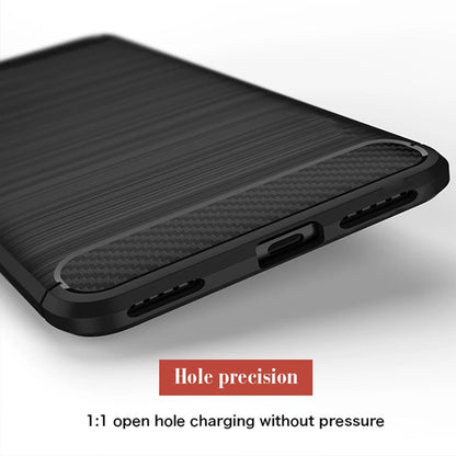 Coque en silicone Carbonix pour iPhone SE 2020, noire