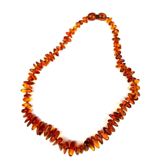 Nature &amp; Balance splinter amber necklace, with clasp, length: approx. 33 cm