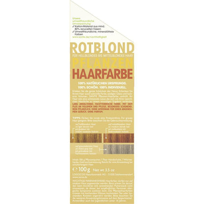 Sante herbal hair colour - red blonde, 100 g