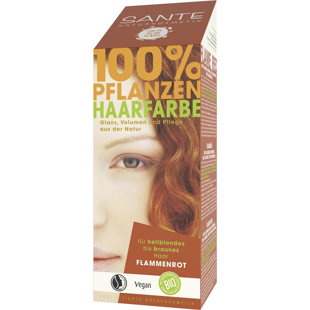 Sante herbal hair colour - flame red, 100 g