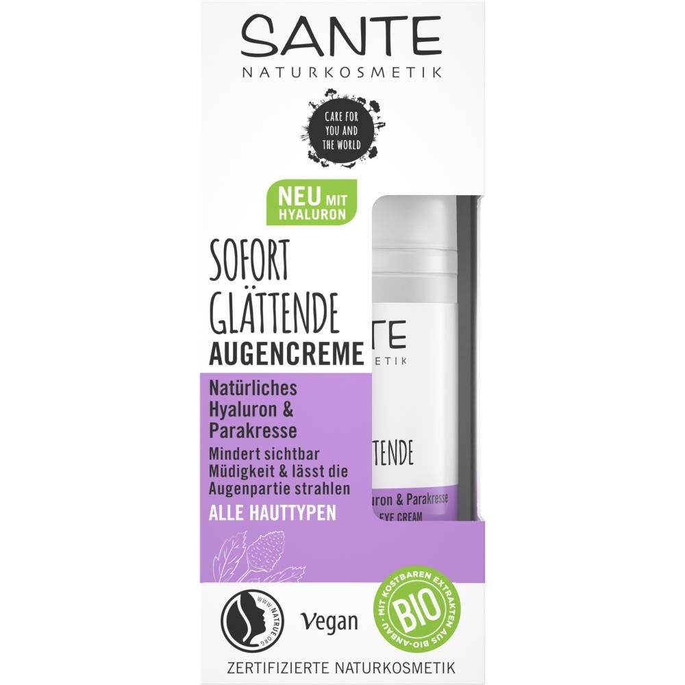 Sante Sof. Glätt. Augencreme Hyaluron, 15 ml