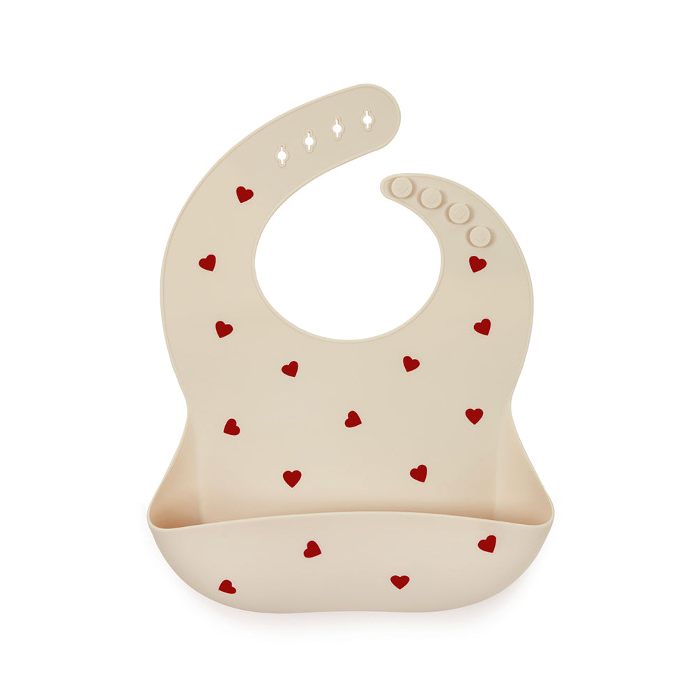 *SOINA silicone bib, ivory love