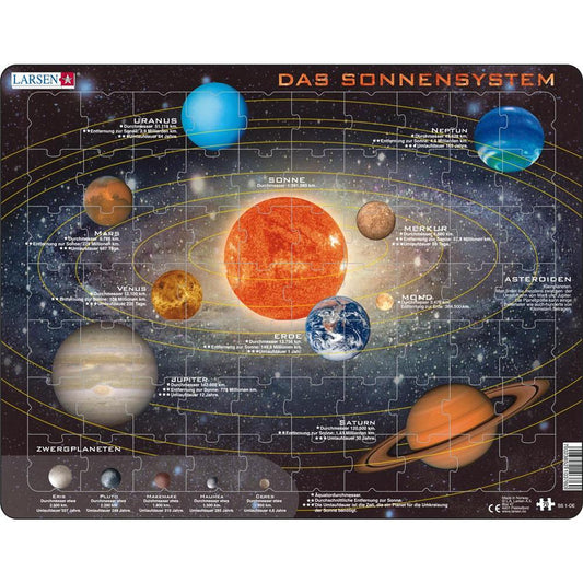Larsen puzzle système solaire, 70 pièces