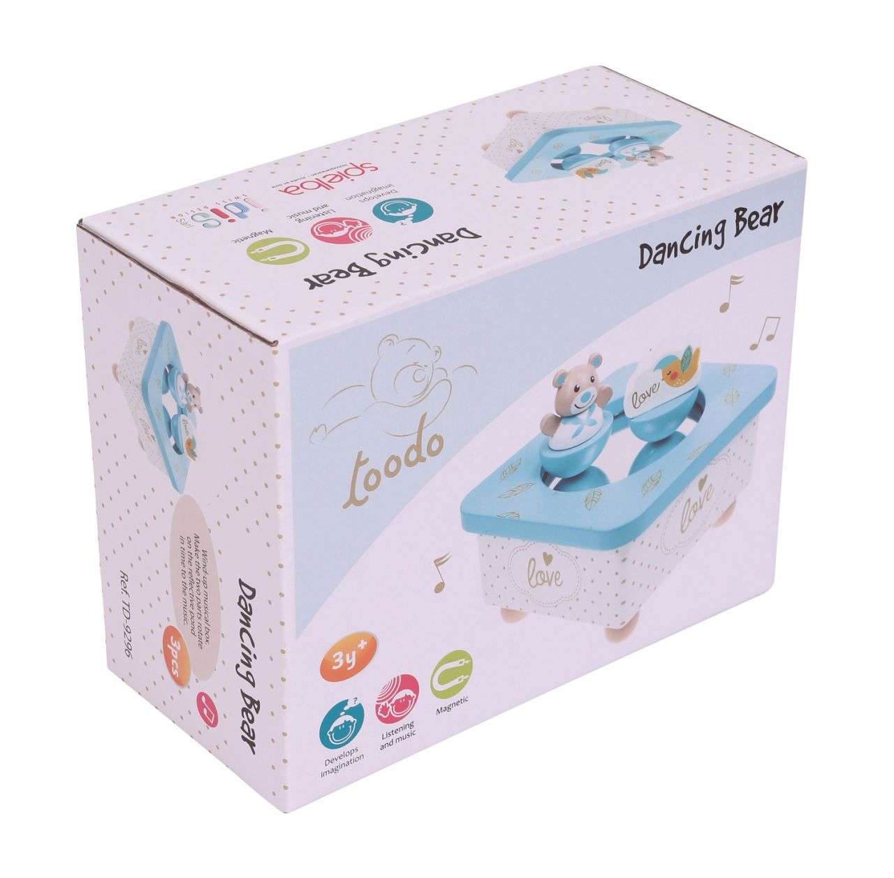 Idis Golden Bär Musik Box, blau