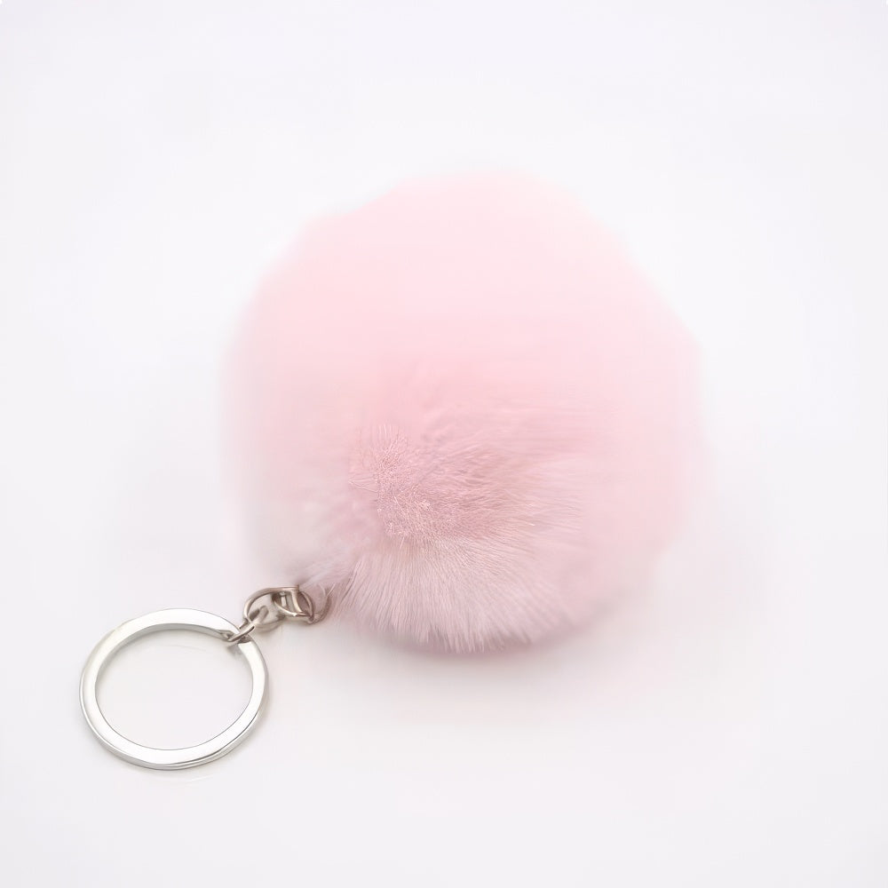 Pom Pom Schlüsselanhänger, rosa