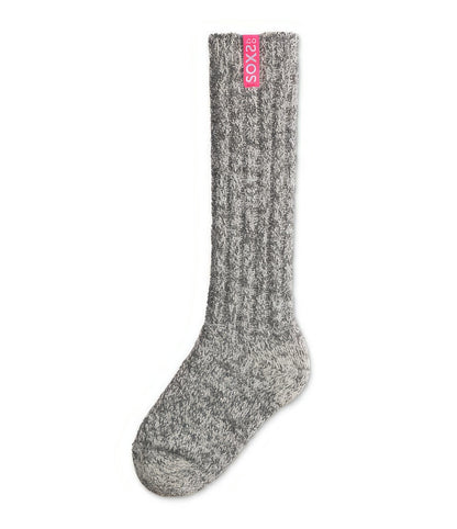 Graue Wolle Damensocken Bubblegum, Kniesocke, 37-41