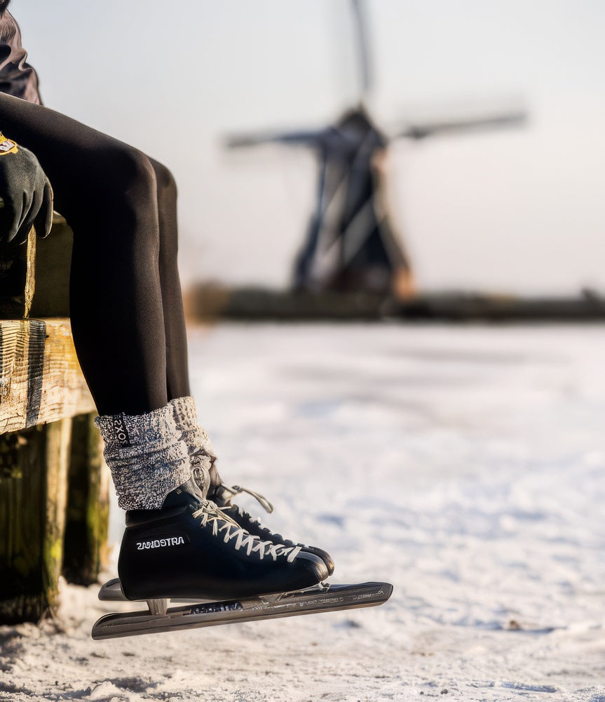 Graue Wolle Damen- & Herrensocken Jet Black, Kniesocke, 37-41