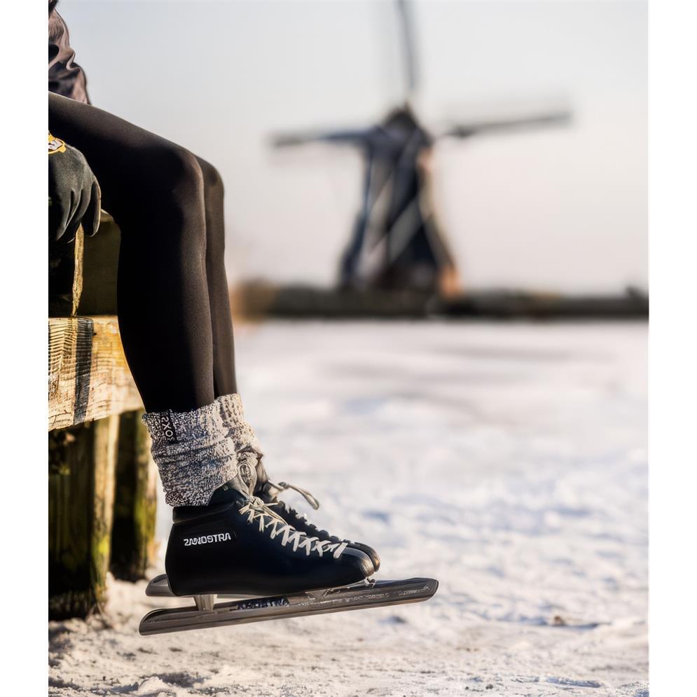 Graue Wolle Damen- & Herrensocken Jet Black, Kniesocke, 37-41