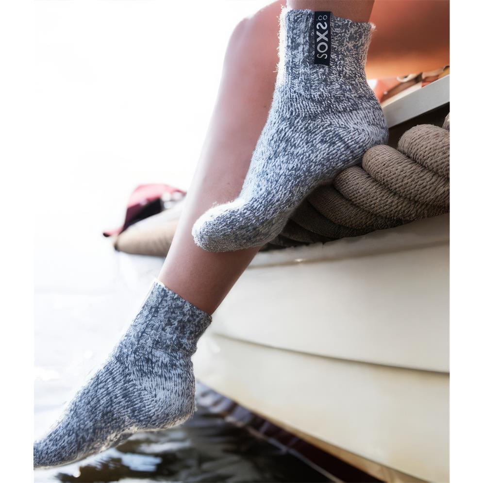Graue Wolle Herren- & Damensocken Jet Black, Kurzsocke, 37-41