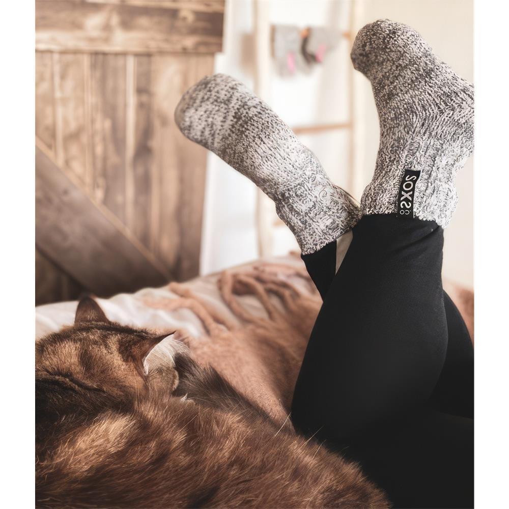Graue Wolle Damensocken und Herrensocken Jet Black, Wadensocke, 37-41