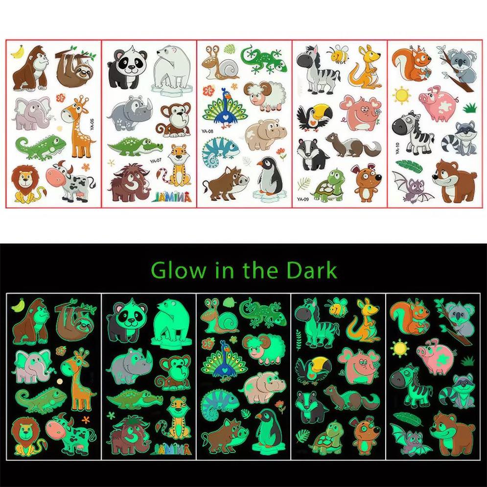 Glow in the Dark Tattoos Animals