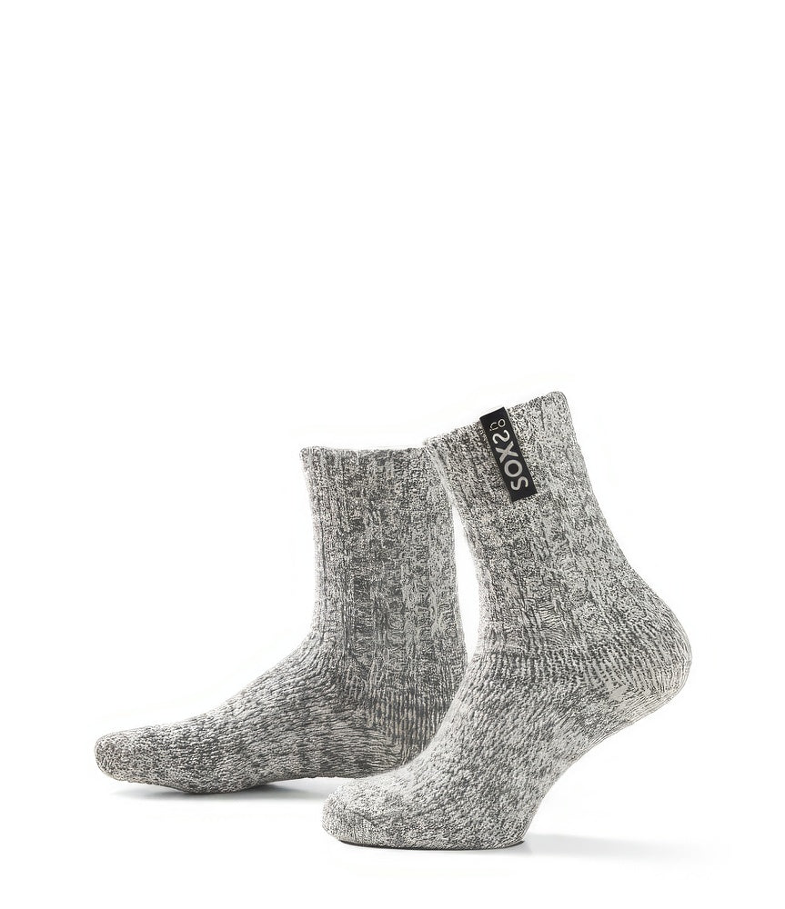 Graue Wolle Damensocken und Herrensocken Jet Black, Wadensocke, 42-46