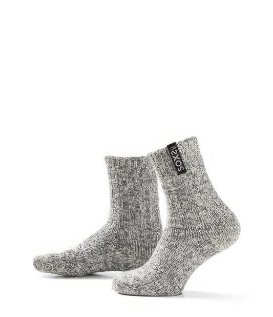 Graue Wolle Damensocken und Herrensocken Jet Black, Wadensocke, 42-46