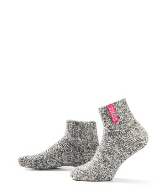 Graue Wolle Damensocken Bubblegum, Kurzsocke, 37-41