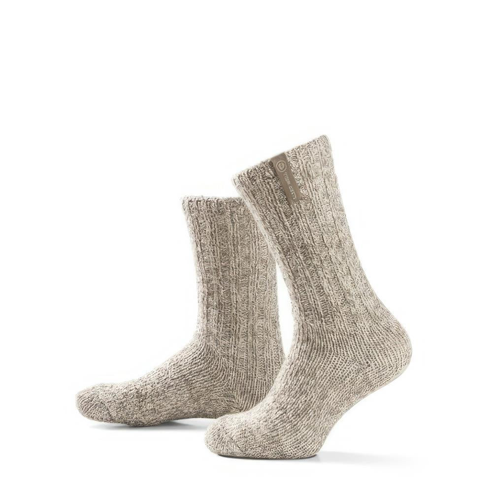 Beige Wolle Damensocken und Herrensocken Sleep Well, Taupe Label, Bettsocken, Wadensocke, 42-46