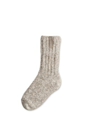 Beige Wolle Damensocken und Herrensocken Sleep Well, Taupe Label, Bettsocken, Wadensocke, 37-41