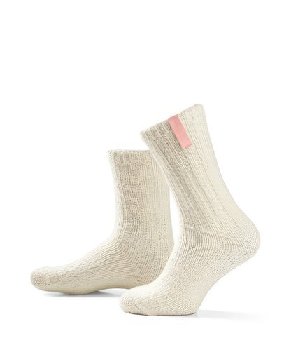 Weisse Wolle Damensocken Sleep Well, Pink Label, Bettsocken, Wadensocke, 37-41