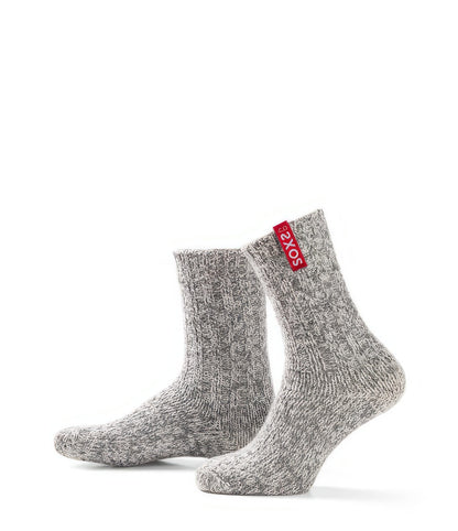 Graue Wolle Kindersocken Chillli Pepper, medium, 30-34