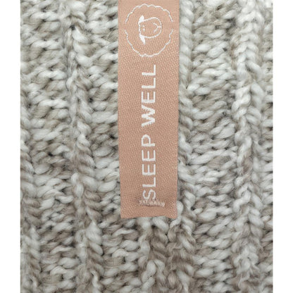 Beige Wolle Damensocken und Herrensocken Sleep Well, Taupe Label, Bettsocken, Wadensocke, 37-41