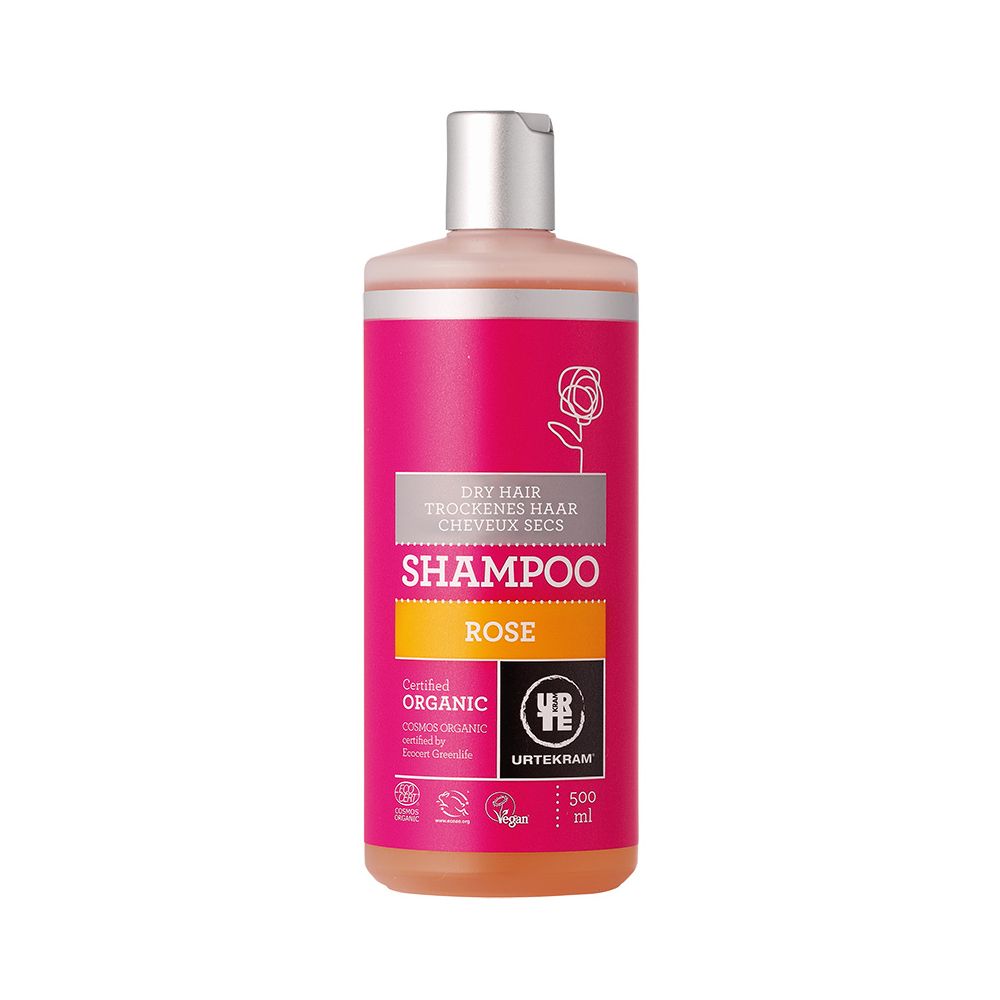 Urtekram Shampooing Rose, cheveux secs, 500 ml