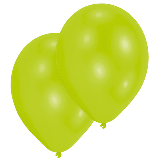 10 ballons vert clair, 27,5 cm
