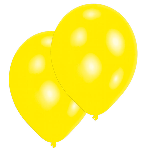 10 ballons jaunes, 27,5 cm