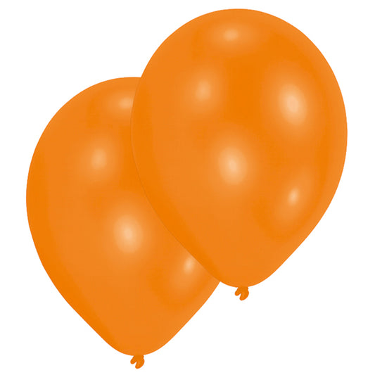 10 balloons orange