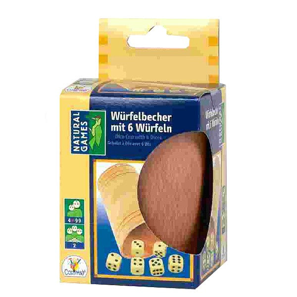 Würfelbecher inkl. 6 Würfel