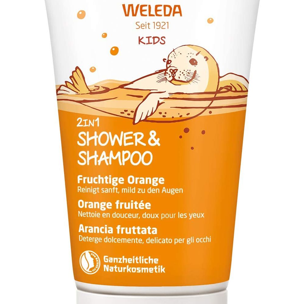 Weleda Douche &amp; Shampoing 2en1 Orange, 150 ml