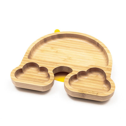 Wild &amp; Stone Baby Bamboo Plate with Suction Cup, Yellow